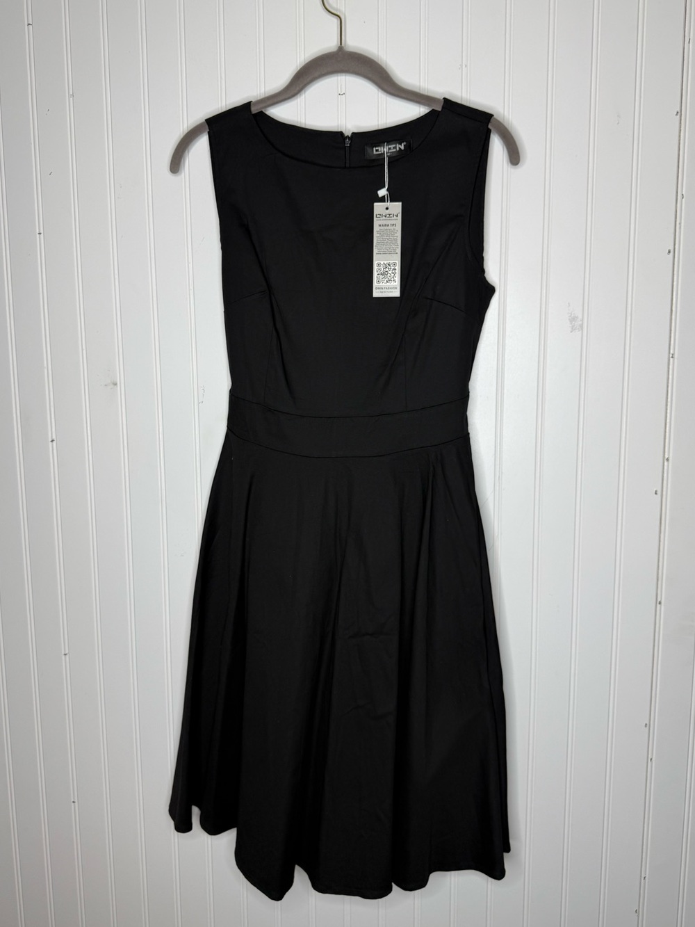 NWT Black Midi Dress With Full Skirt Size Medium